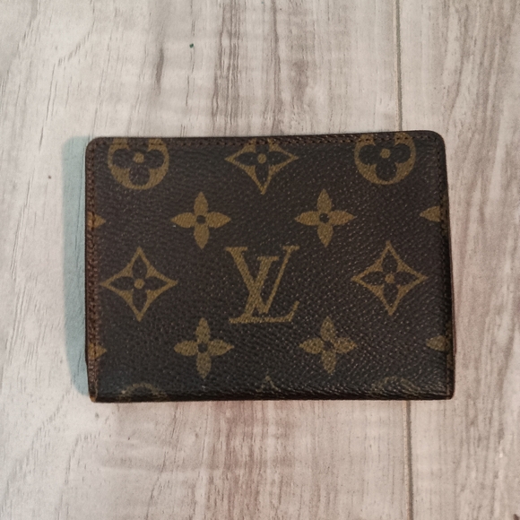 LOUIS VUITTON Porto 2 Carte Vertical Monogrammed Canvas BRW BRW Men - Picture 1 of 10